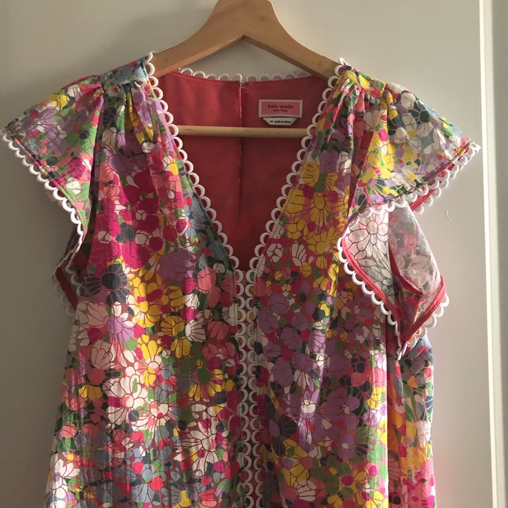 END OF SUMMER SALE-Kate Spade FloralDotBurnout Top